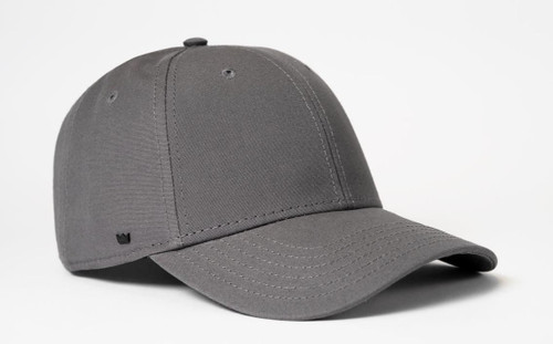 Charcoal UFlex 6 Panel Snapback Cap by Azulwear South Africa photographed from a side angle to showcase its premium street-style silhouette and structural contouring.
