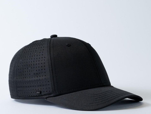 Uflex Laser Cut Technical 6 Panel Baseball Cap- Black - Azulwear Caps South Africa