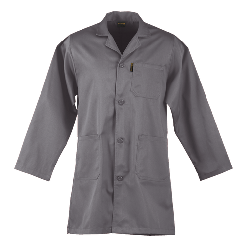 Poly Cotton Dust Coat Grey, Workwear by Azulwear Cape Town, South Africa