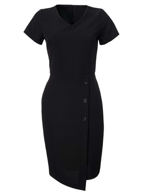 Rolando Twill Polyester Simone Dress - Black, Azulwear Corporate Clothing Rolando Twill Polyester Simone Dress - Black, Azulwear Corporate Clothing