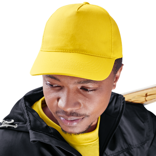 5 Panel Cotton Cap with Hard Front Custom Branded Cap by Azulwear Cape Town, South Africa