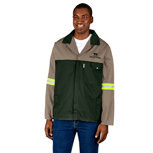 Premium Two-Tone Polycotton Jacket Reflective Arms by Azulwear Safety Workwear South Africa