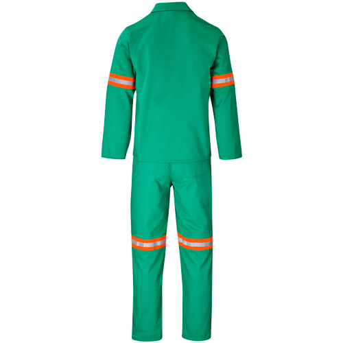Conti Suit Emerald Green, Reflective Tape,  Back View, Workwear by Azulwear SA