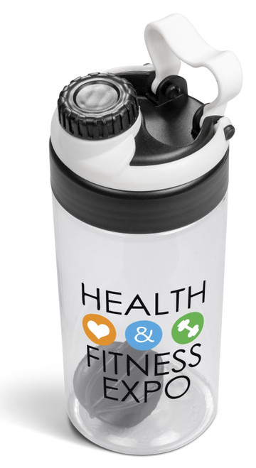 Transparent Gianna Water Bottle Protein Shaker - 600ml by Azulwear Promotional Branding in Cape Town, South Africa