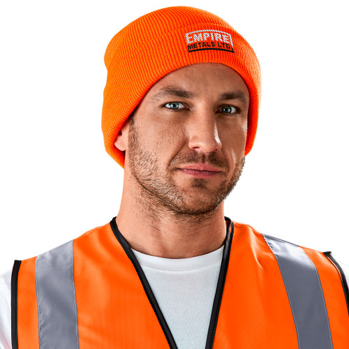 Beacon Hi-Viz Beanie - Orange, Azulwear Safety Headwear
