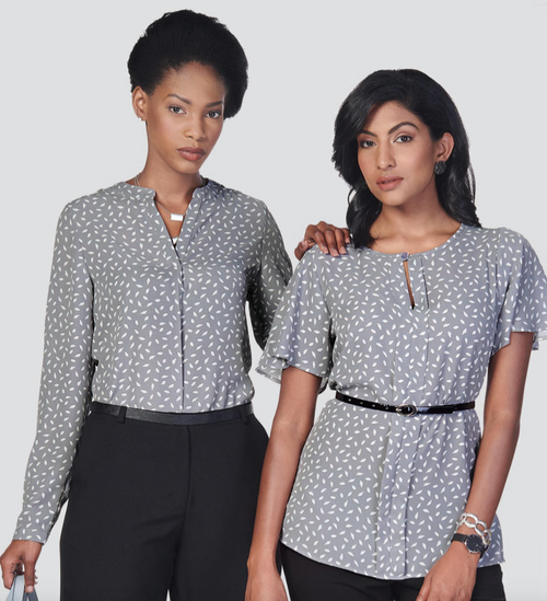 Fleur K229 L/S Blouse, Azulwear Corporate Clothing