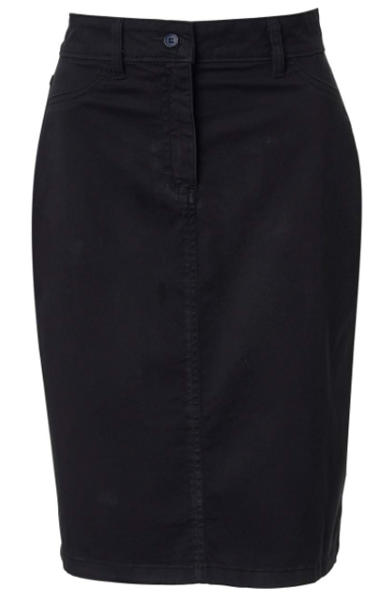 Madison Chino Skirt - Black, Azulwear Corporate Clothing