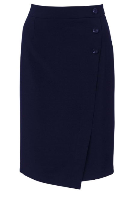 Ladies Rolando Twill Polyester Freya Skirt  - Navy, Azulwear