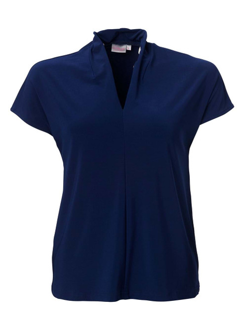 Ruby K232 S/S Blouse - Navy, Azulwear Corporate Clothing