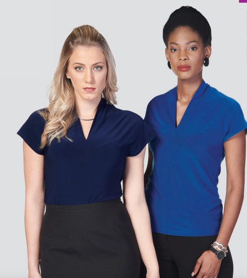 Ruby K232 S/S Blouse, Azulwear Corporate Clothing