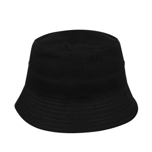 Black Bucket Hat Kids by Azulwear South Africa front view displaying the classic structured children's crown ready for custom school or team branding.