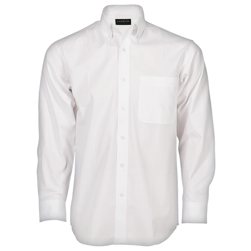 Brushed Cotton Twill Lounge L/S Shirt in White, Corporate Shirts by Azulwear South Africa