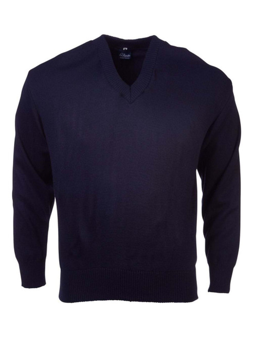 Mens Basic L/S Pullover - Navy, Azulwear Corporate Clothing