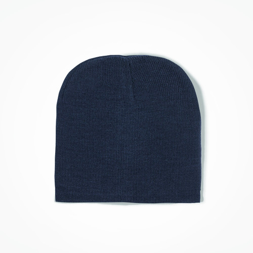 Navy Skull Beanie by Azulwear South Africa front view displaying the classic snug-fitting winter knit design ready for custom corporate branding.
