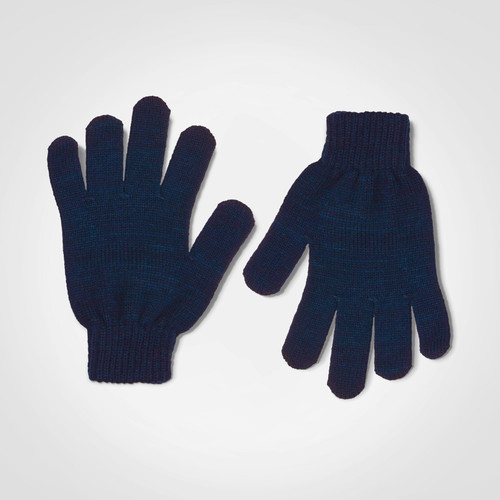 Navy Aspen Gloves from Azulwear South Africa lifestyle shot of a person wearing the insulated winter gloves for outdoor corporate events.