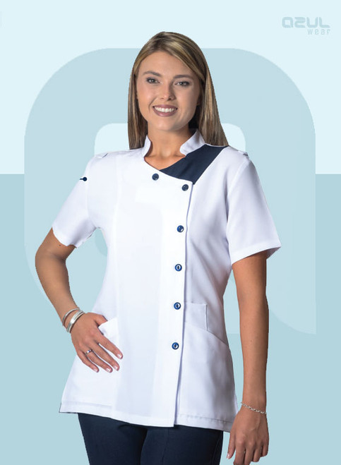 Premium quality classic sleek design flattering princess cut Princess Nursing Tunic for healthcare professionals by Azulwear South Africa.