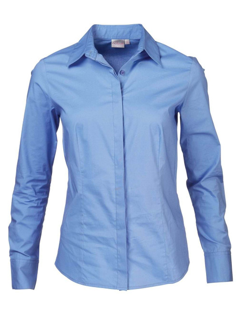Savannah K213 L/S Blouse - Blue, Azulwear Corporate Clothing
