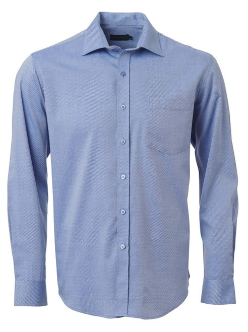 Mens Lucca K237 L/S Shirt - French Blue, Azulwear Corporate Clothing