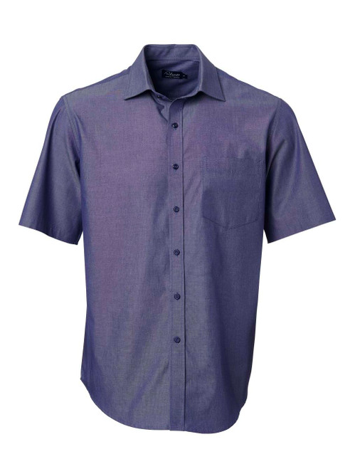 Mens Avery K238 S/S Shirt - Indigo, Azulwear Coporate Clothing