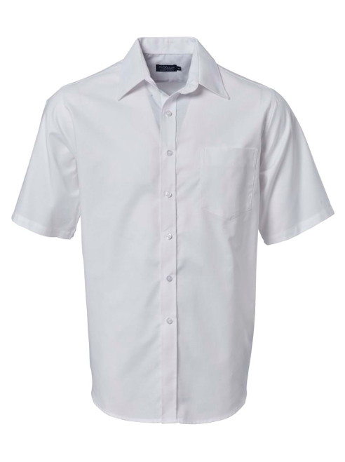 White Men's Oxford S/S Shirt, premium corporate clothing by Azulwear, offering the best executive uniform style in Cape Town.