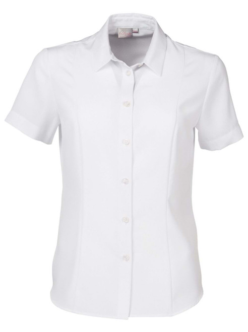 Zoe S/S Blouse - White, Azulwear Corporate Clothing