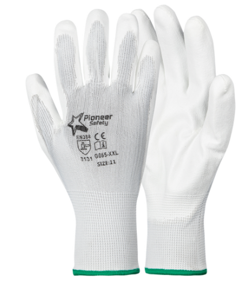 PU Inspector Glove - White, Azulwear PPE Workwear PU Inspector Glove - White, Azulwear PPE Workwear