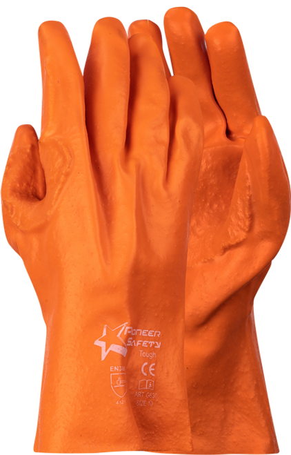 PVC Orange Reinforced Glove, Azulwear PPE Safety
