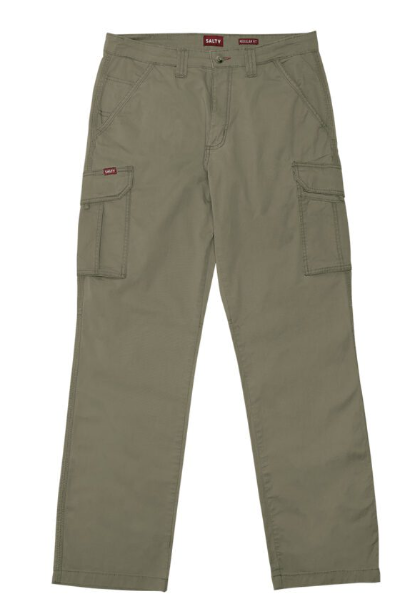 Mens Olive Kariba Stretch Utility Cargo Pants made from durable enzyme-washed cotton-stretch twill fabric, designed for safari bushwear, outdoor workwear, and rugged everyday use in South Africa.