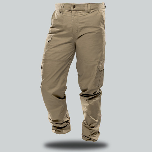 Mens Khaki Explorer Cargo Ripstop Trousers by Azulwear  Safari Clothing South Africa