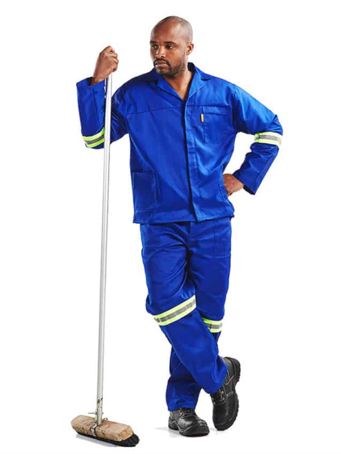 Royal Blue Dromex HYBRID Reflective Conti Suit by Azulwear Workwear South Africa