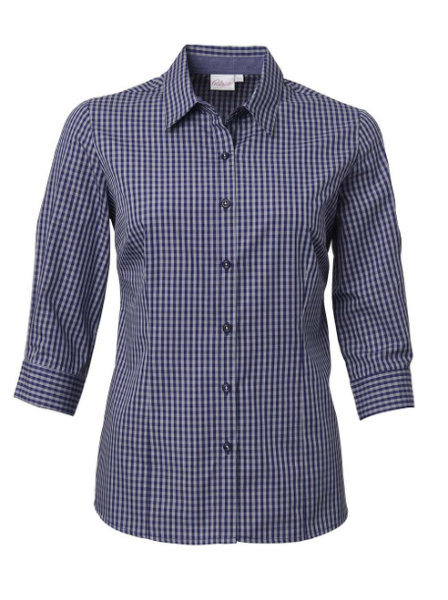 Ladies Heath K233 3/4 Blouse - Navy/Black, Azulwear Corporate Clothing