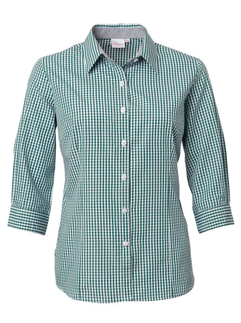 Ladies Kingsley K235 3/4 Blouse - Bottle, Azulwear Corporate Clothing