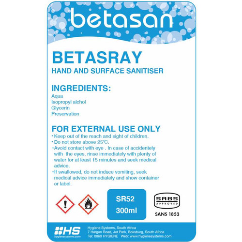 Liquid Hand Sanitiser Dispenser Refill 300ml | 6pkts