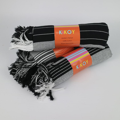 Kikoy Towels - BLACK