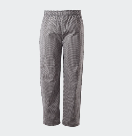 Black and White Gingham Elliot Baggie Trouser, high-quality chef wear by Azulwear, providing the best hospitality clothing with custom branding in South Africa.