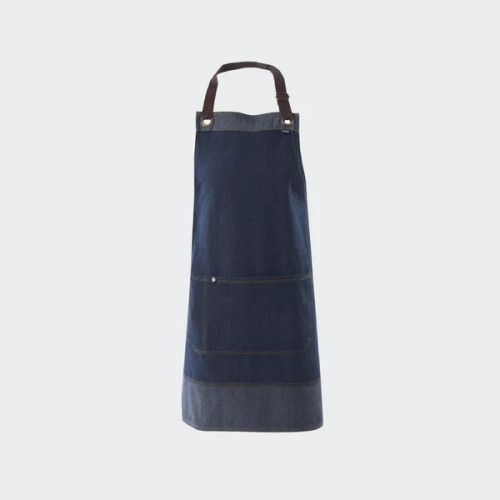 Indigo Denim Jordi Denim Apron, high-quality chef wear by Azulwear, providing the best hospitality clothing design in South Africa.