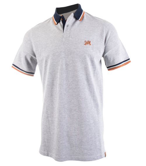 Country Retro Cotton Stretch Golfer Grey, Golf Shirts by Azulwear South Africa Country Retro Cotton Stretch Golfer Grey, Golf Shirts by Azulwear South Africa