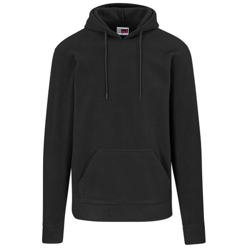 All-black 260g polyester polar fleece Mens Dawson hooded sweater for corporate teams from Azulwear South Africa.