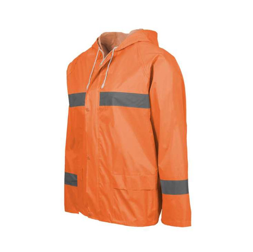 REBEL AquaSkin Rubberised Hi Viz Orange Reflective Rainsuit