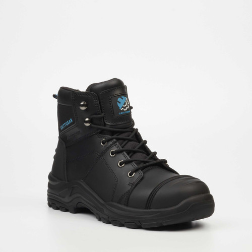 Grittgear Flint Smooth Leather Safety Boot, Up to 300 degrees heat resistant; Slip resistant; Oil resistant; Bull nose. Ideal for refineries Azulwear distributed across Southern Africa