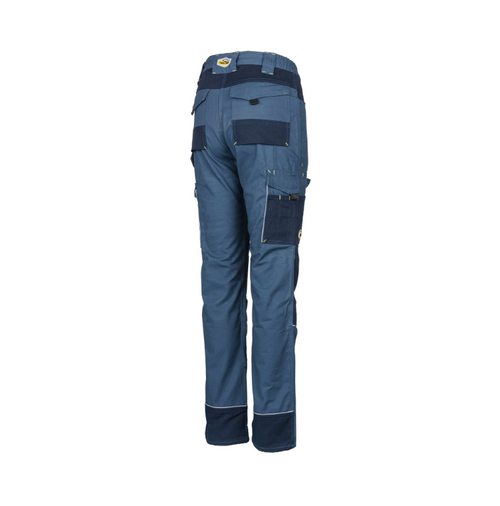 REBEL Ladies Tech Gear Acid Flame Trousers Airforce Blue Back Side View Azulwear South Africa