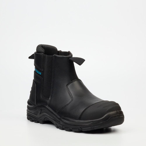 Slate Crazy Horse Leather Safety Boot - Black, Azulwear Safety Footwear