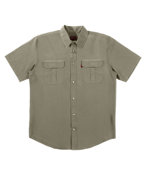 Hwange Short Sleeve Bush Shirt Desert Mens, Salty Clothing by Azulwear South Africa