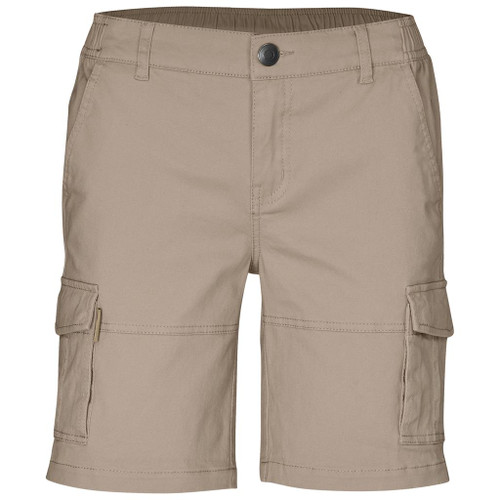 Khaki Ladies Meseta twill shorts, heavy 280g unbranded safari clothing by Azulwear Johannesburg.