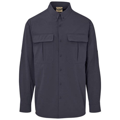 Mens Long Sleeve Amatola Shirt - Charcoal, Azulwear Safari & Outdoor Wear  South Africa