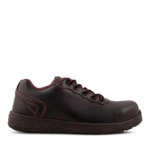 Ladies Black and Pink REBEL Iman Lace-up Safety Shoe by Azulwear Safety Footwear Cape Town, South Africa