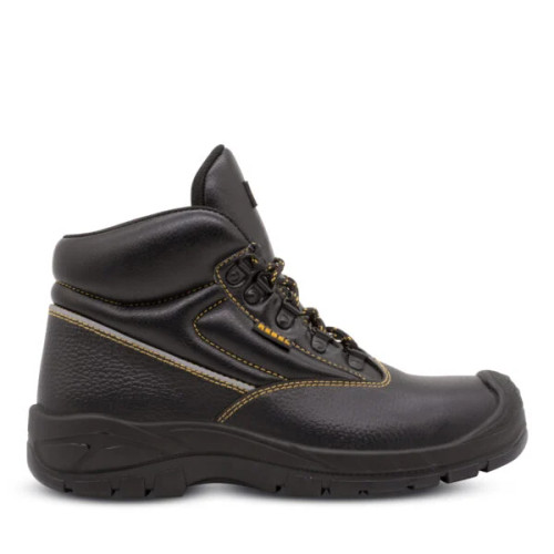Black REBEL Chukka Leather Steel Toe Safety Boot by Azulwear, showcasing the timeless high-traction protective leather structure and impact-resistant toe cap engineered for everyday industrial operations across South Africa.