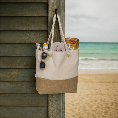 Okiyo Suna Jute & Cotton Beach Bag, Azulwear Promotional Gifts & Branding