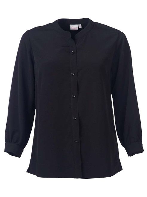 Carey K225 3/4 Sleeve Blouse - Black, Azulwear Corporate Clothing South Africa