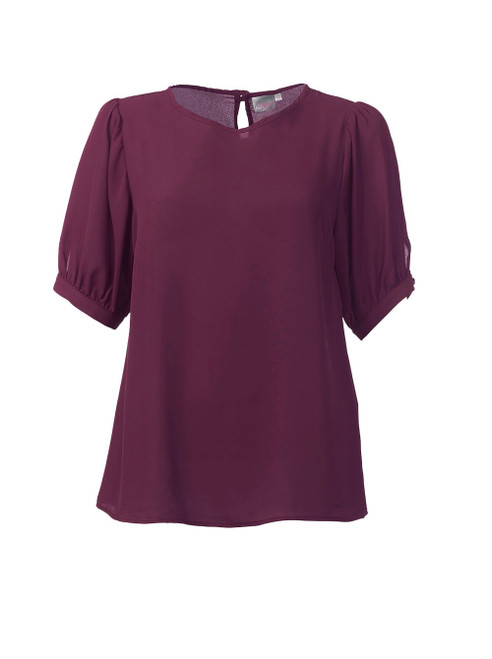 Emily K261 S/S Blouse - Burgundy, Azulwear South Africa Emily K261 S/S Blouse - Burgundy, Azulwear South Africa